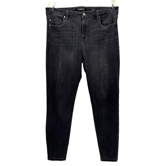 Liverpool The High-Rise Ankle Distressed Gray Denim Skinny Jeans 14/32 - Picture 1 of 12